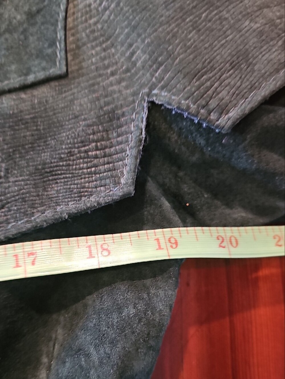 Women's Dark Green Suede Double-Breasted Blazer by le chateau - Picture 7 of 13